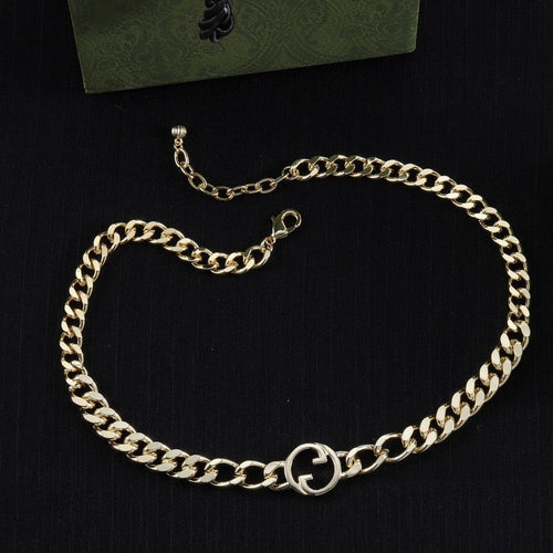 18K Double Gucci Chain Necklace