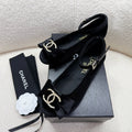 CHANEL MARY JANE SHOES IN BLACK VELVET